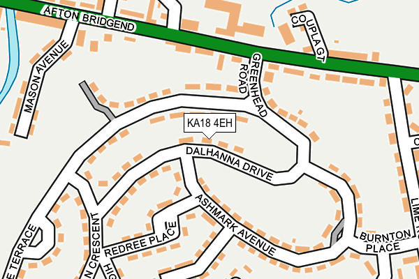 KA18 4EH map - OS OpenMap – Local (Ordnance Survey)