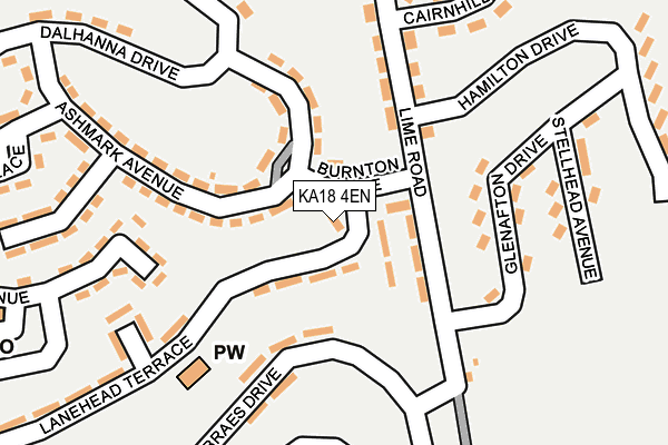 KA18 4EN map - OS OpenMap – Local (Ordnance Survey)