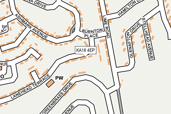 KA18 4EP map - OS OpenMap – Local (Ordnance Survey)