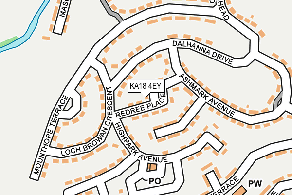 KA18 4EY map - OS OpenMap – Local (Ordnance Survey)