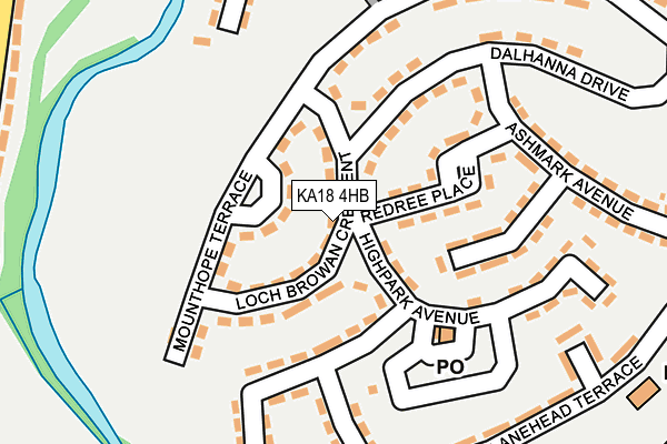KA18 4HB map - OS OpenMap – Local (Ordnance Survey)