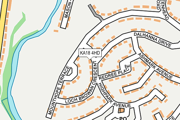 KA18 4HD map - OS OpenMap – Local (Ordnance Survey)