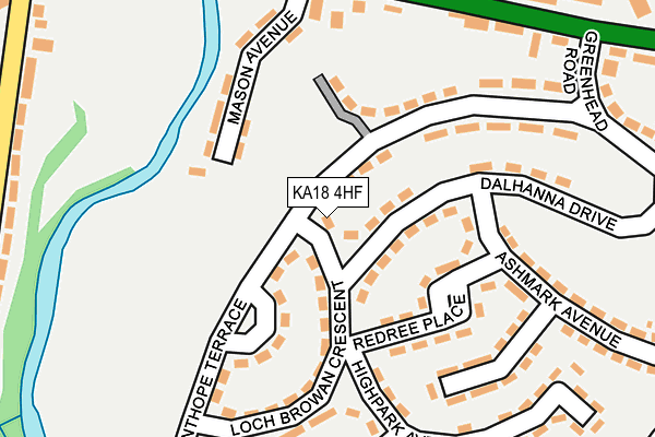 KA18 4HF map - OS OpenMap – Local (Ordnance Survey)