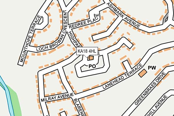 KA18 4HL map - OS OpenMap – Local (Ordnance Survey)