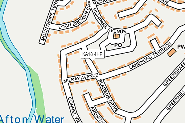 KA18 4HP map - OS OpenMap – Local (Ordnance Survey)