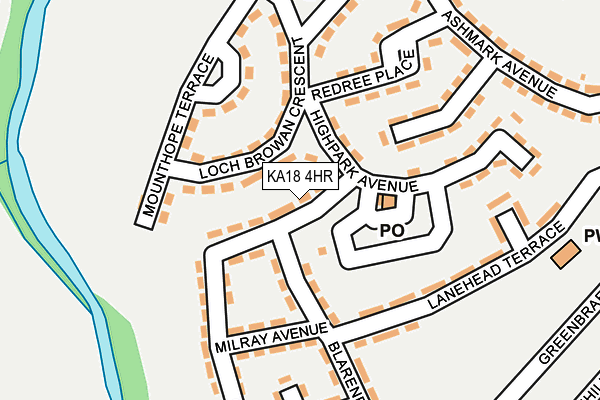 KA18 4HR map - OS OpenMap – Local (Ordnance Survey)