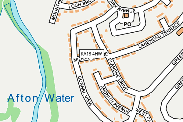 KA18 4HW map - OS OpenMap – Local (Ordnance Survey)