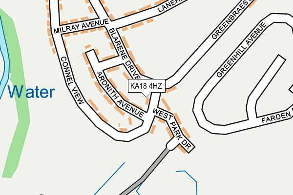 KA18 4HZ map - OS OpenMap – Local (Ordnance Survey)