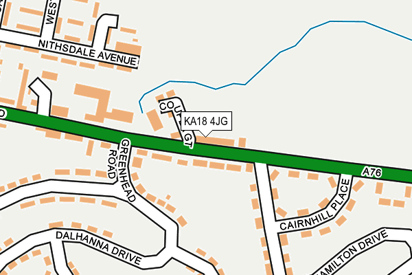 KA18 4JG map - OS OpenMap – Local (Ordnance Survey)
