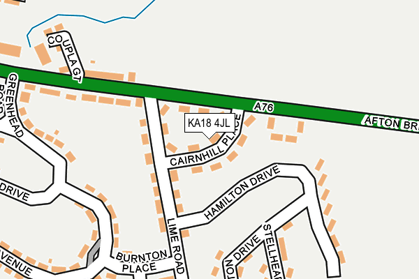KA18 4JL map - OS OpenMap – Local (Ordnance Survey)