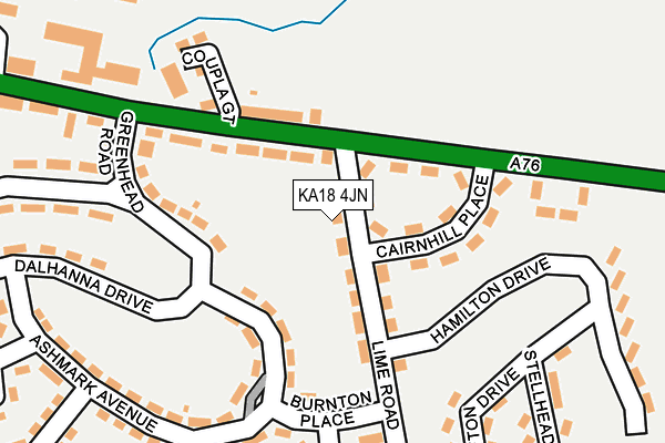 KA18 4JN map - OS OpenMap – Local (Ordnance Survey)