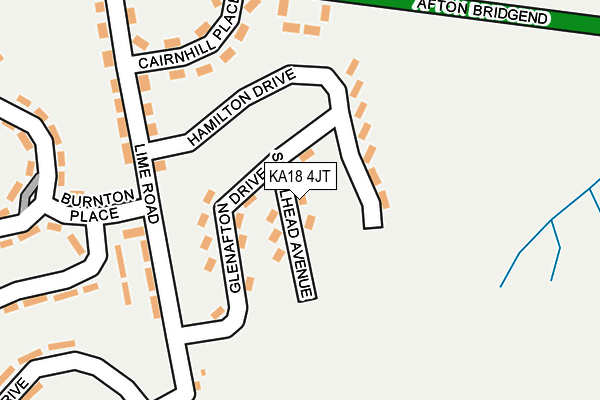 KA18 4JT map - OS OpenMap – Local (Ordnance Survey)