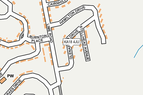 KA18 4JU map - OS OpenMap – Local (Ordnance Survey)