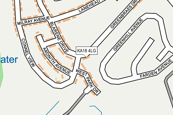 KA18 4LG map - OS OpenMap – Local (Ordnance Survey)