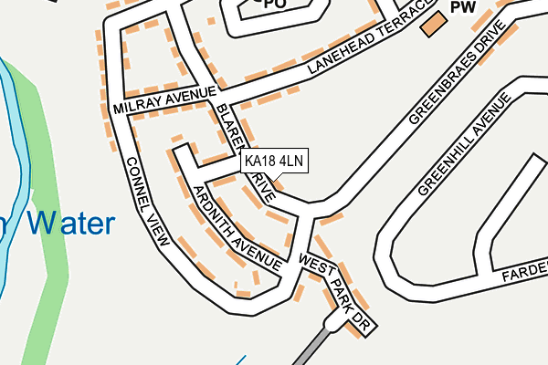 KA18 4LN map - OS OpenMap – Local (Ordnance Survey)