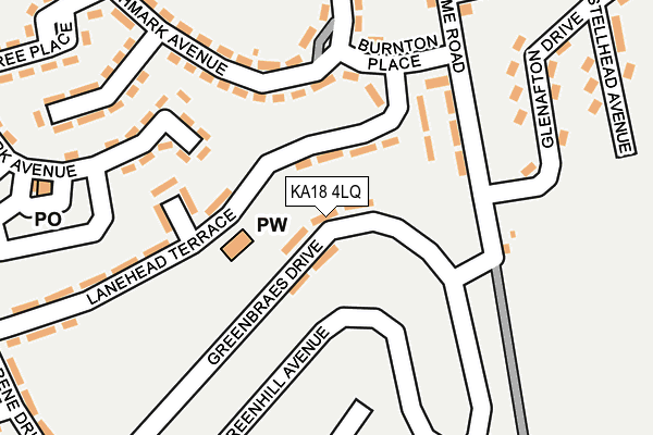 KA18 4LQ map - OS OpenMap – Local (Ordnance Survey)