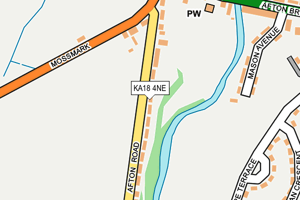 KA18 4NE map - OS OpenMap – Local (Ordnance Survey)
