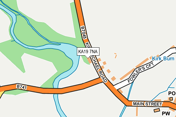 KA19 7NA map - OS OpenMap – Local (Ordnance Survey)