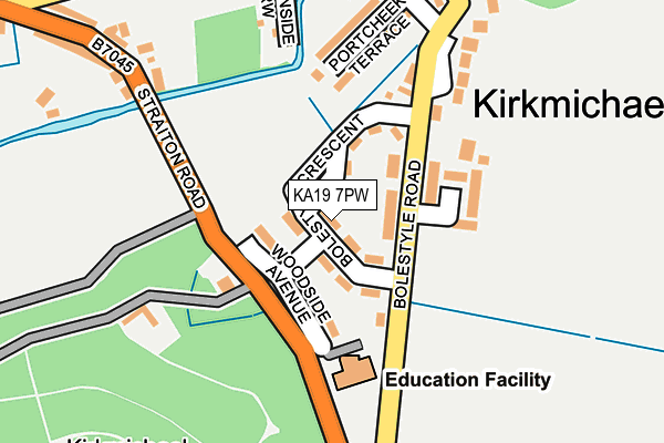 KA19 7PW map - OS OpenMap – Local (Ordnance Survey)