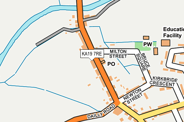 KA19 7RE map - OS OpenMap – Local (Ordnance Survey)