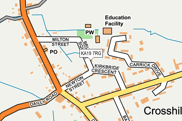 KA19 7RG map - OS OpenMap – Local (Ordnance Survey)