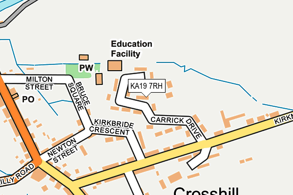KA19 7RH map - OS OpenMap – Local (Ordnance Survey)