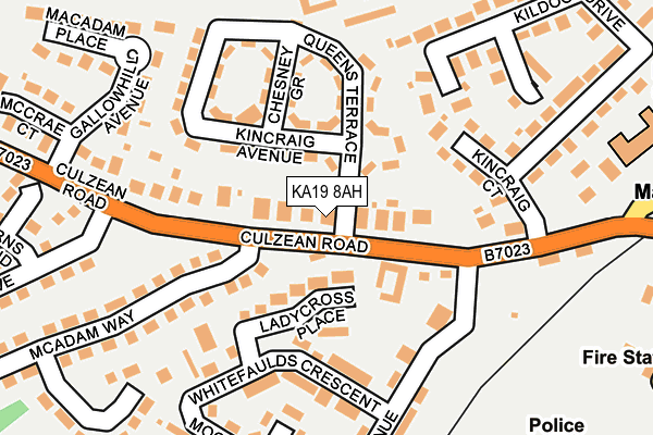 KA19 8AH map - OS OpenMap – Local (Ordnance Survey)