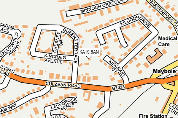 KA19 8AN map - OS OpenMap – Local (Ordnance Survey)