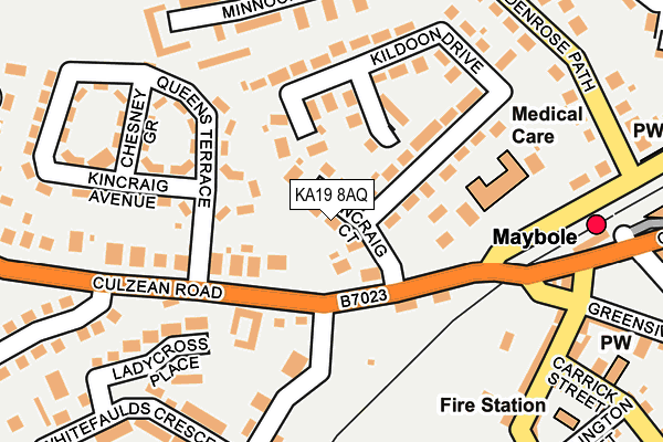 KA19 8AQ map - OS OpenMap – Local (Ordnance Survey)