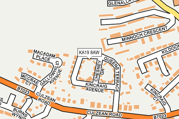 KA19 8AW map - OS OpenMap – Local (Ordnance Survey)
