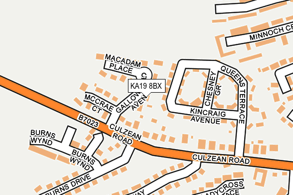 KA19 8BX map - OS OpenMap – Local (Ordnance Survey)