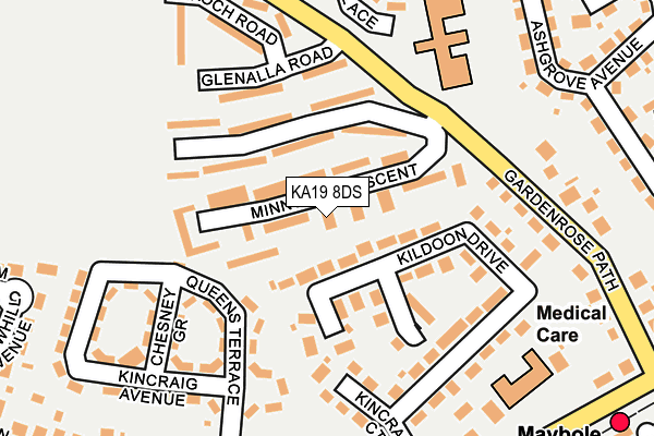 KA19 8DS map - OS OpenMap – Local (Ordnance Survey)