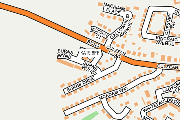 KA19 8FF map - OS OpenMap – Local (Ordnance Survey)