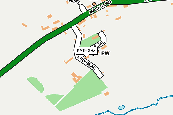 KA19 8HZ map - OS OpenMap – Local (Ordnance Survey)