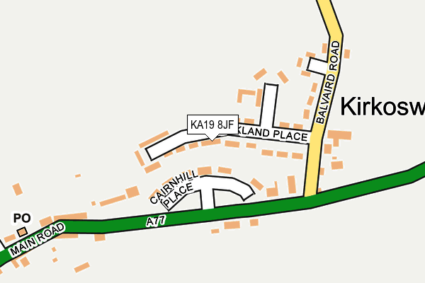 KA19 8JF map - OS OpenMap – Local (Ordnance Survey)