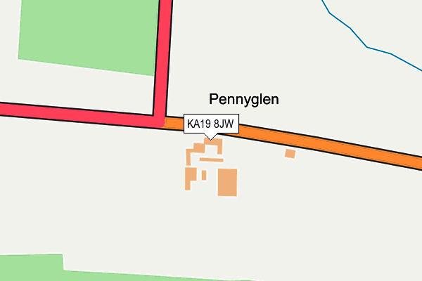 KA19 8JW map - OS OpenMap – Local (Ordnance Survey)