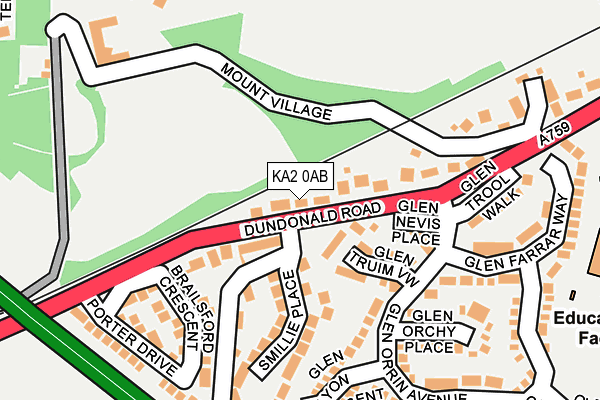 KA2 0AB map - OS OpenMap – Local (Ordnance Survey)