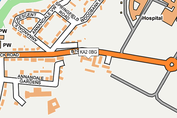 KA2 0BG map - OS OpenMap – Local (Ordnance Survey)