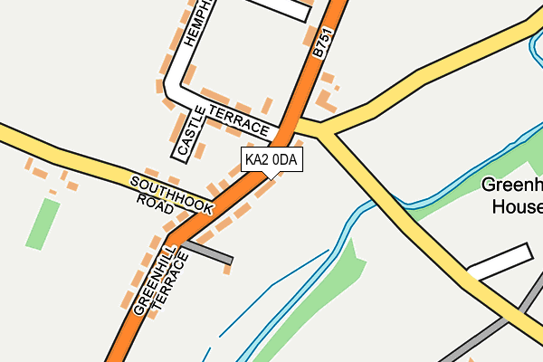 KA2 0DA map - OS OpenMap – Local (Ordnance Survey)