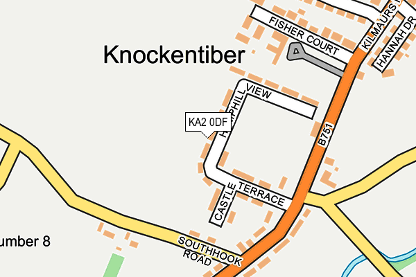 KA2 0DF map - OS OpenMap – Local (Ordnance Survey)