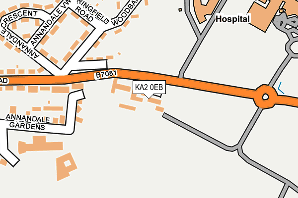 KA2 0EB map - OS OpenMap – Local (Ordnance Survey)