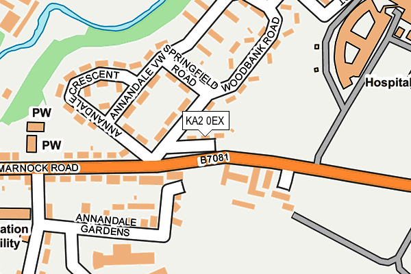 KA2 0EX map - OS OpenMap – Local (Ordnance Survey)