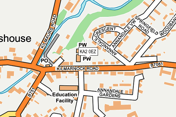 KA2 0EZ map - OS OpenMap – Local (Ordnance Survey)