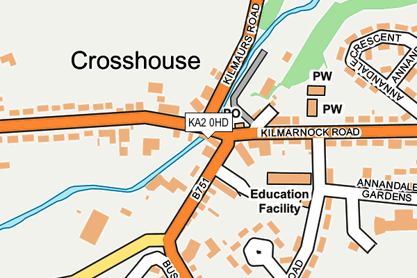 KA2 0HD map - OS OpenMap – Local (Ordnance Survey)