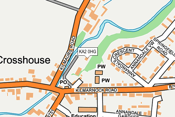 KA2 0HG map - OS OpenMap – Local (Ordnance Survey)