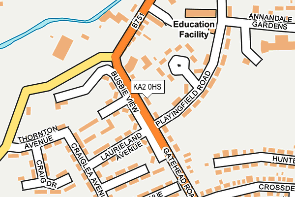 KA2 0HS map - OS OpenMap – Local (Ordnance Survey)