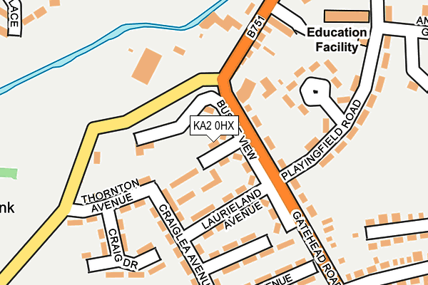 KA2 0HX map - OS OpenMap – Local (Ordnance Survey)