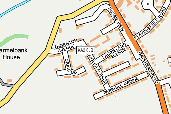 KA2 0JB map - OS OpenMap – Local (Ordnance Survey)