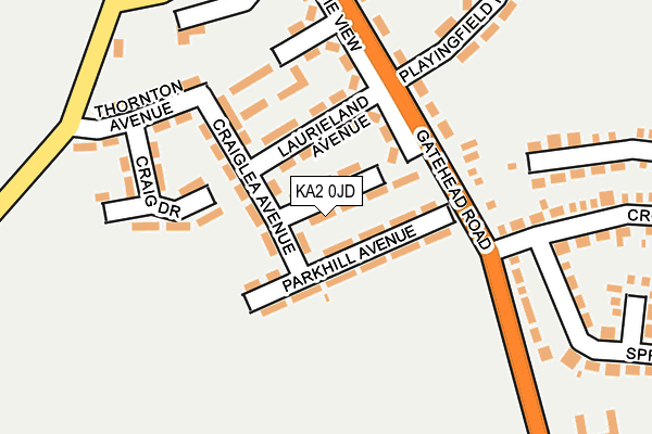 KA2 0JD map - OS OpenMap – Local (Ordnance Survey)
