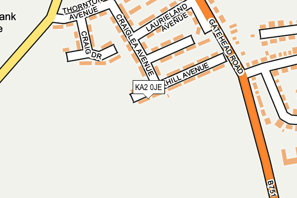 KA2 0JE map - OS OpenMap – Local (Ordnance Survey)